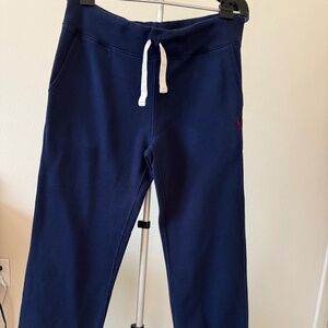 Polo Ralph Lauren Drawstring Heavy Sweatpants Lounge Pants Mens M Navy Blue